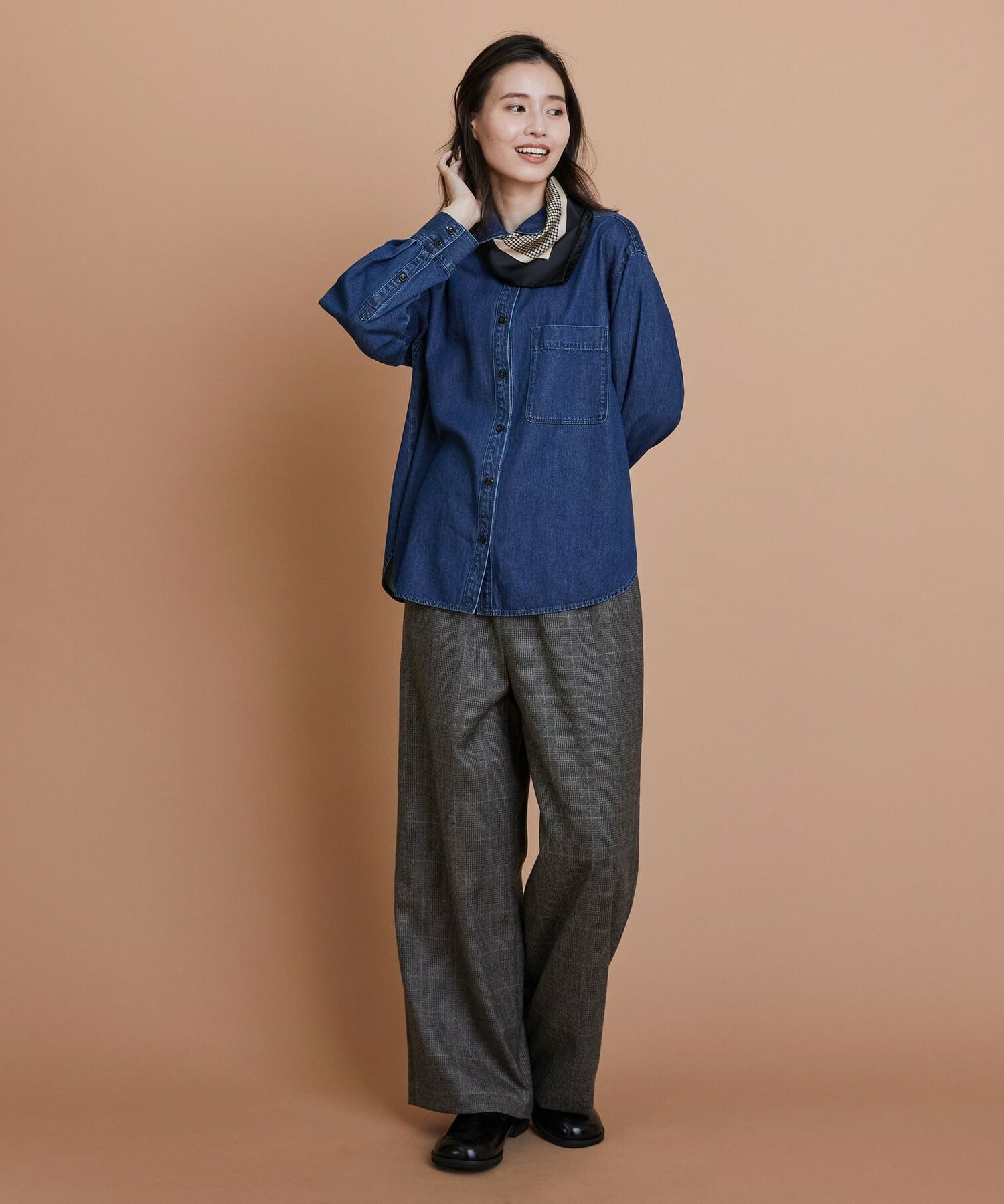 【L'EQUIPE】［eclat 2025年11月号掲載商品］5.9ozデニムシャツ 詳細画像 ブルー 4