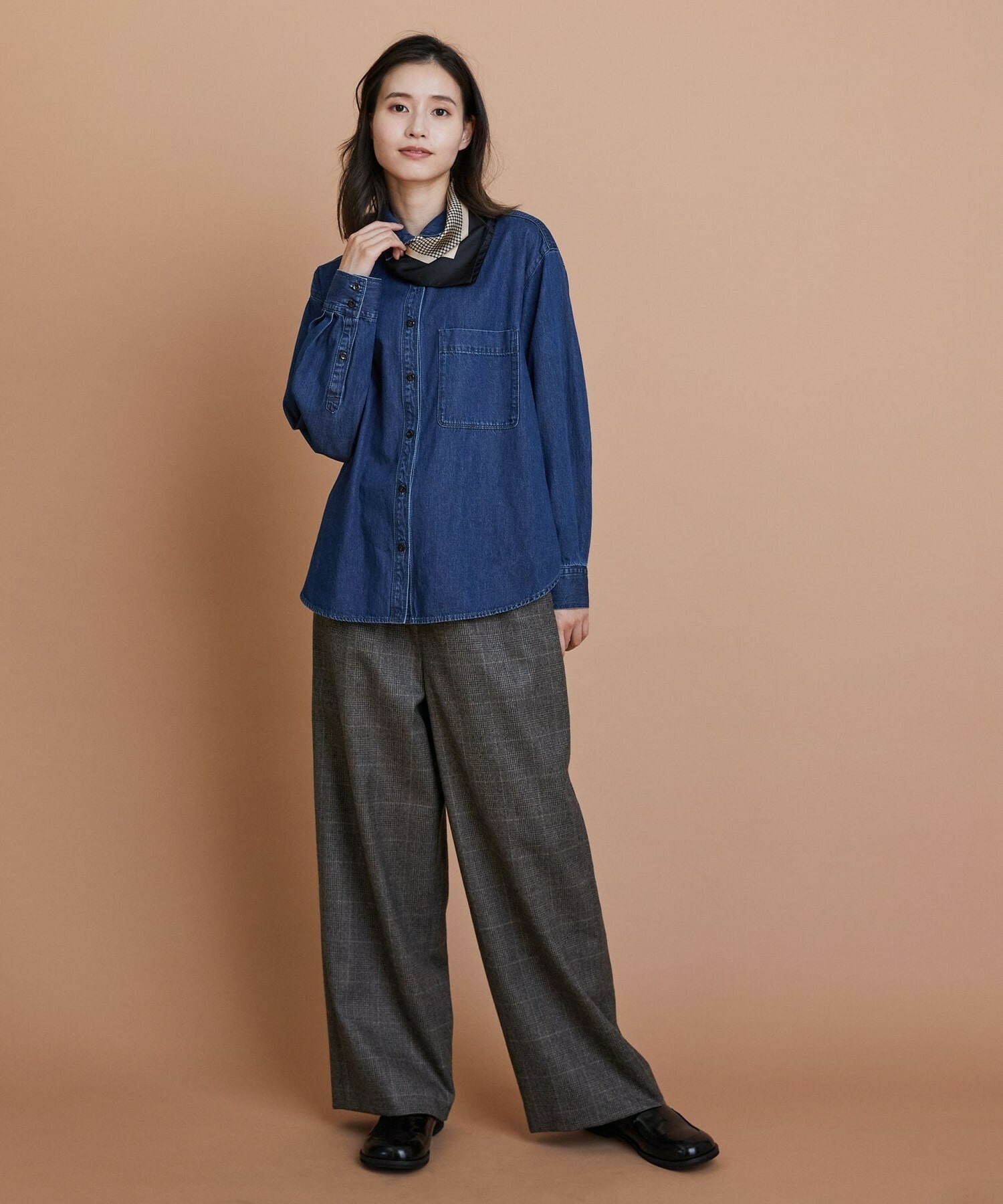 【L'EQUIPE】［eclat 2025年11月号掲載商品］5.9ozデニムシャツ 詳細画像 ブルー 5