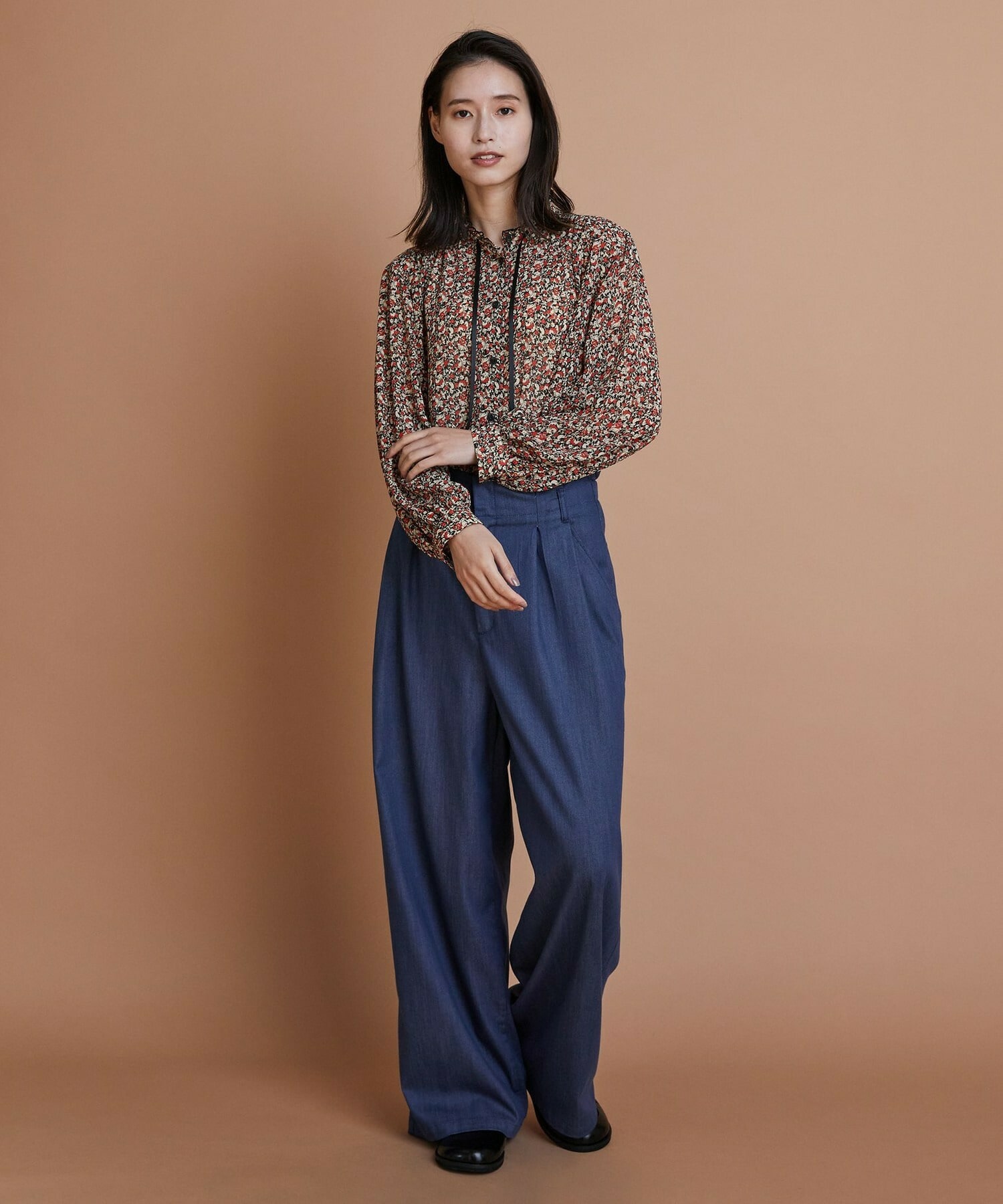 【L'EQUIPE】リヨセルデニムワイドパンツ 詳細画像 ブルー 10