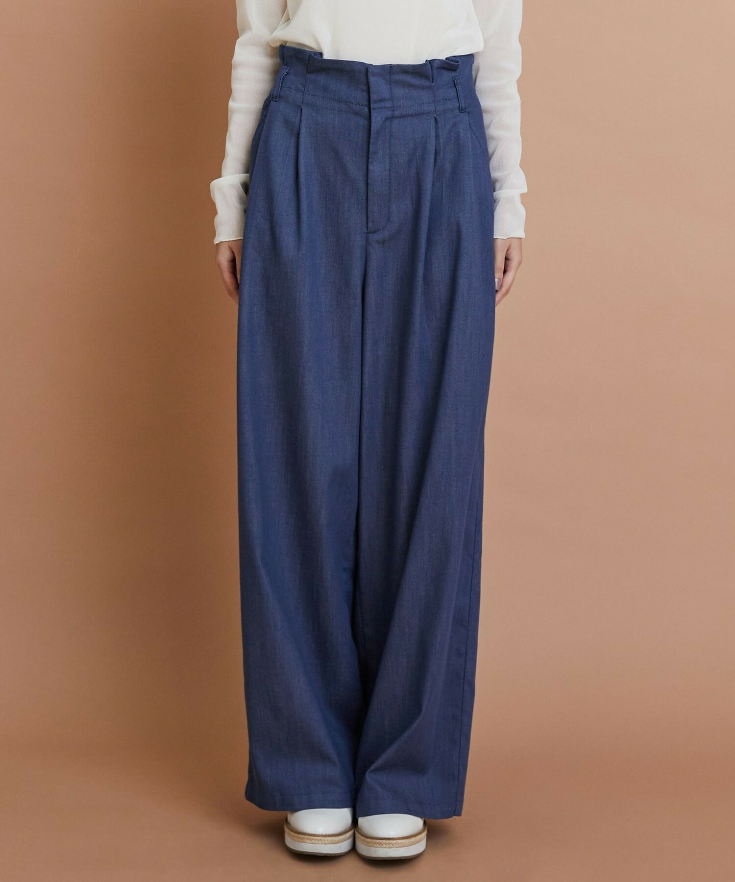 【L'EQUIPE】リヨセルデニムワイドパンツ 詳細画像 ブルー 12