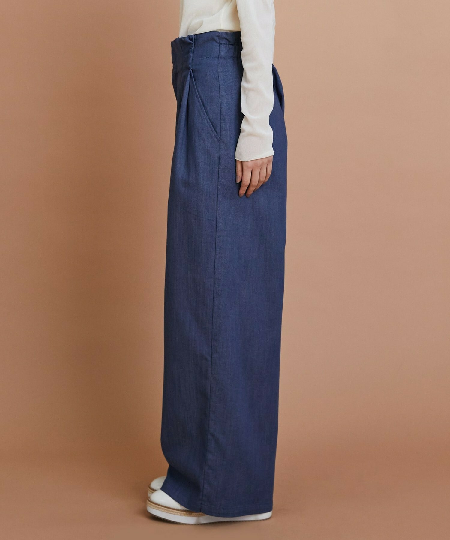 【L'EQUIPE】リヨセルデニムワイドパンツ 詳細画像 ブルー 13