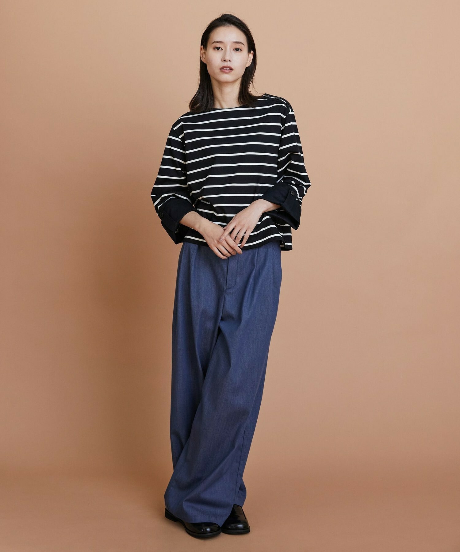 【L'EQUIPE】リヨセルデニムワイドパンツ 詳細画像 ブルー 3