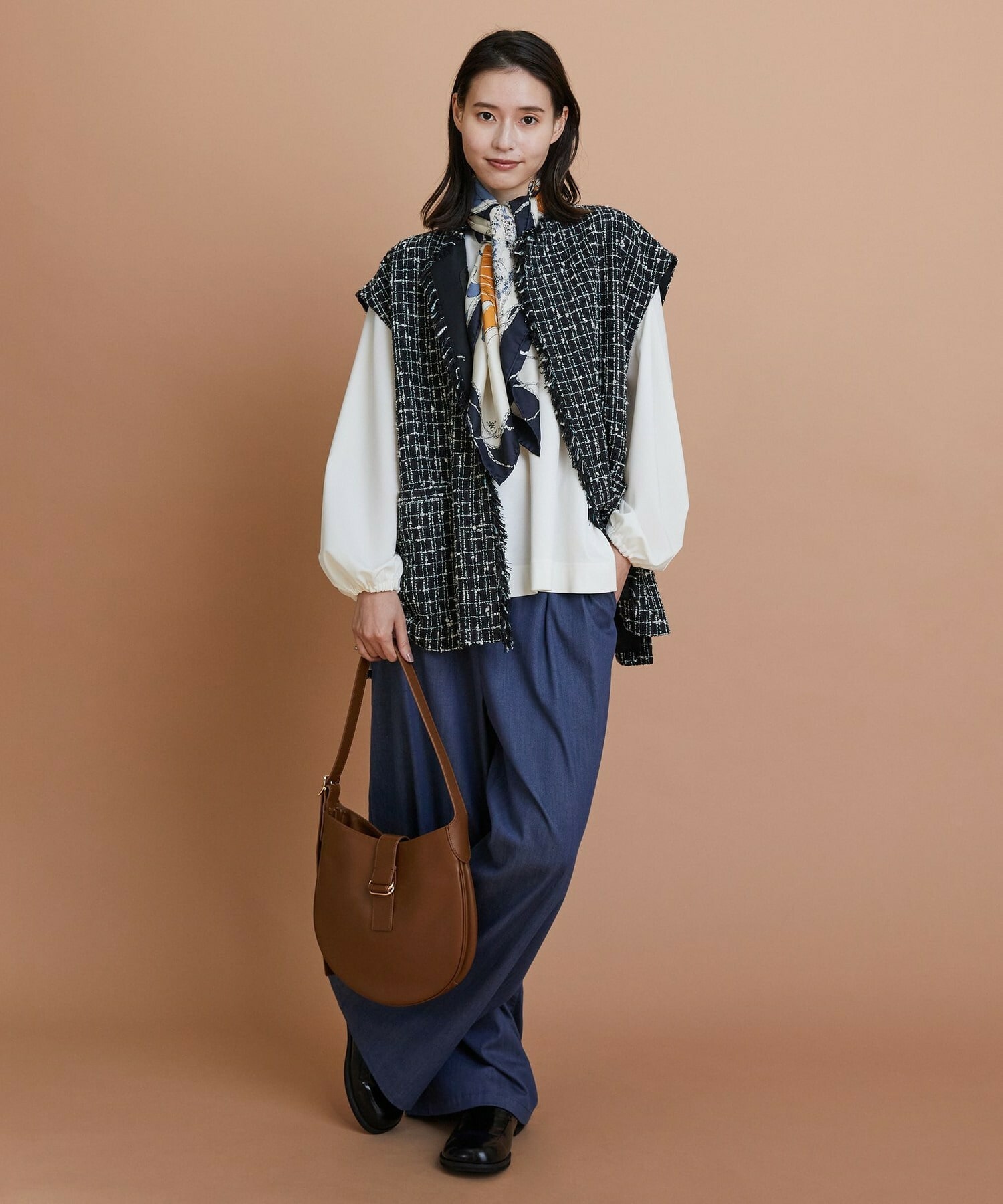 【L'EQUIPE】リヨセルデニムワイドパンツ 詳細画像 ブルー 9