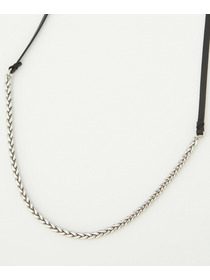 【L'EQUIPE】［eclat 2025年11月号掲載商品］チェーンMIXレザーネックレス 詳細画像 シルバー 9