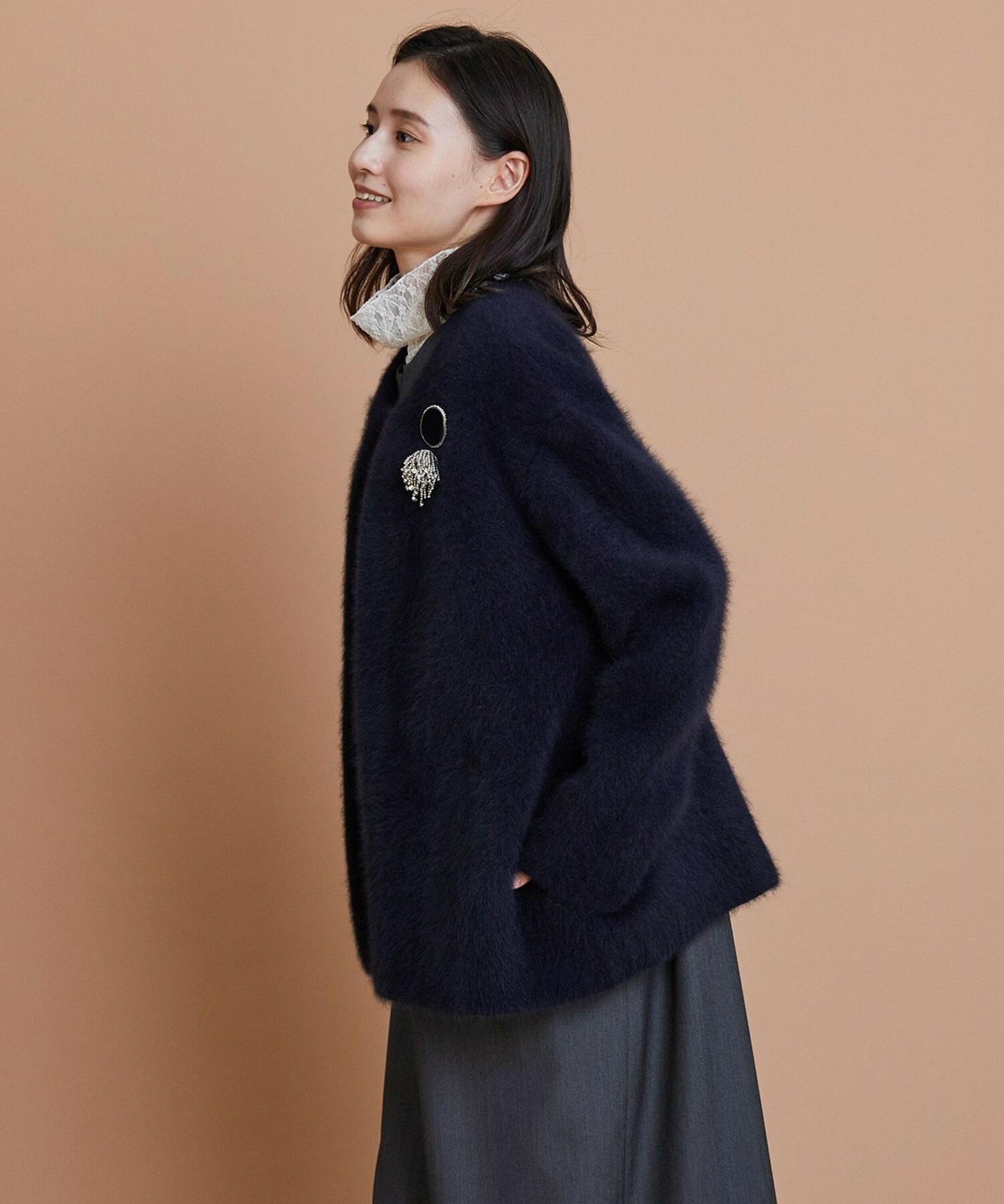 【L'EQUIPE】エポカラーブローチ 詳細画像 ブラック 7