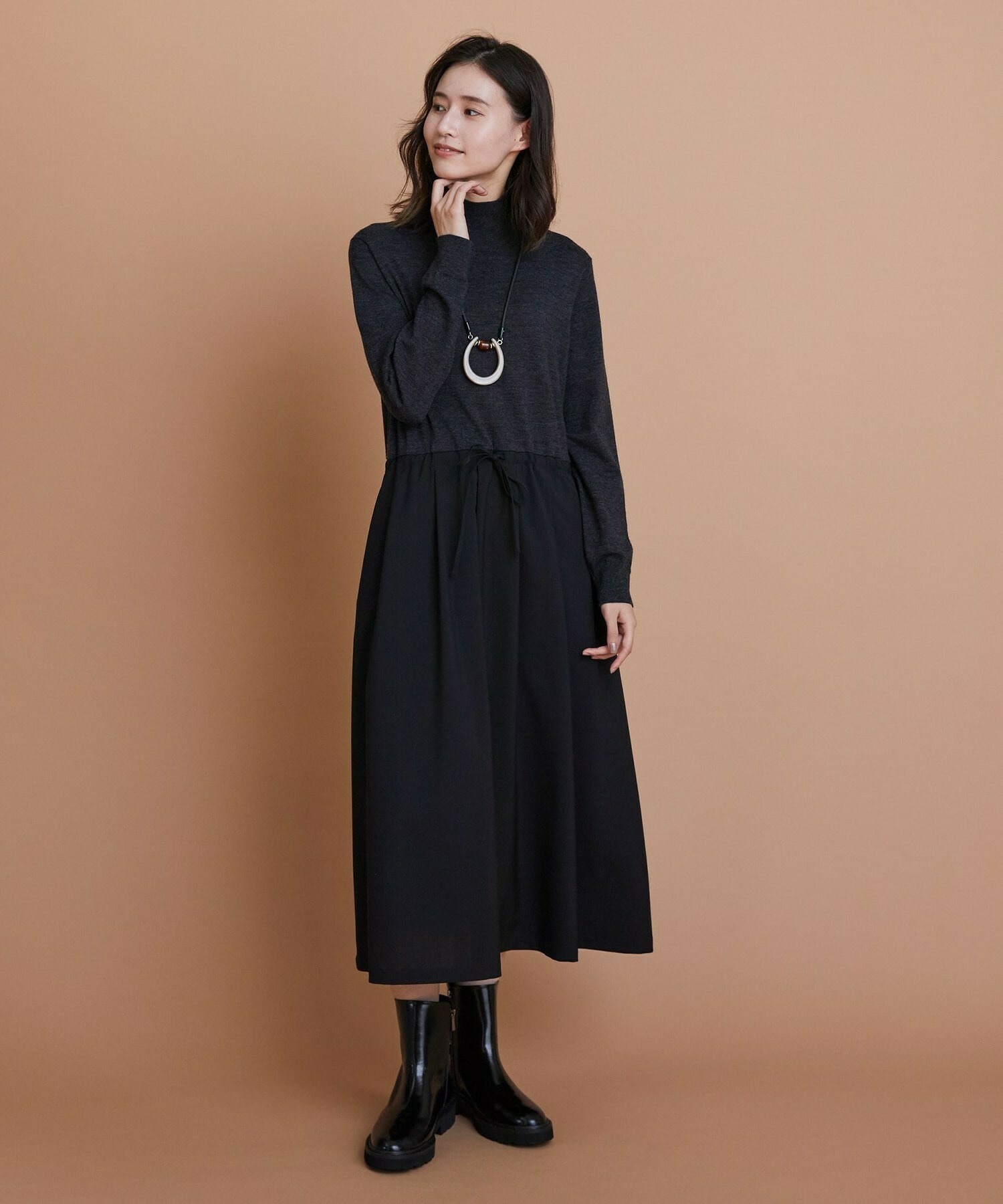 【L'EQUIPE】Mabel   アクリルオーバルペンダント 詳細画像 ベージュ系その他 2