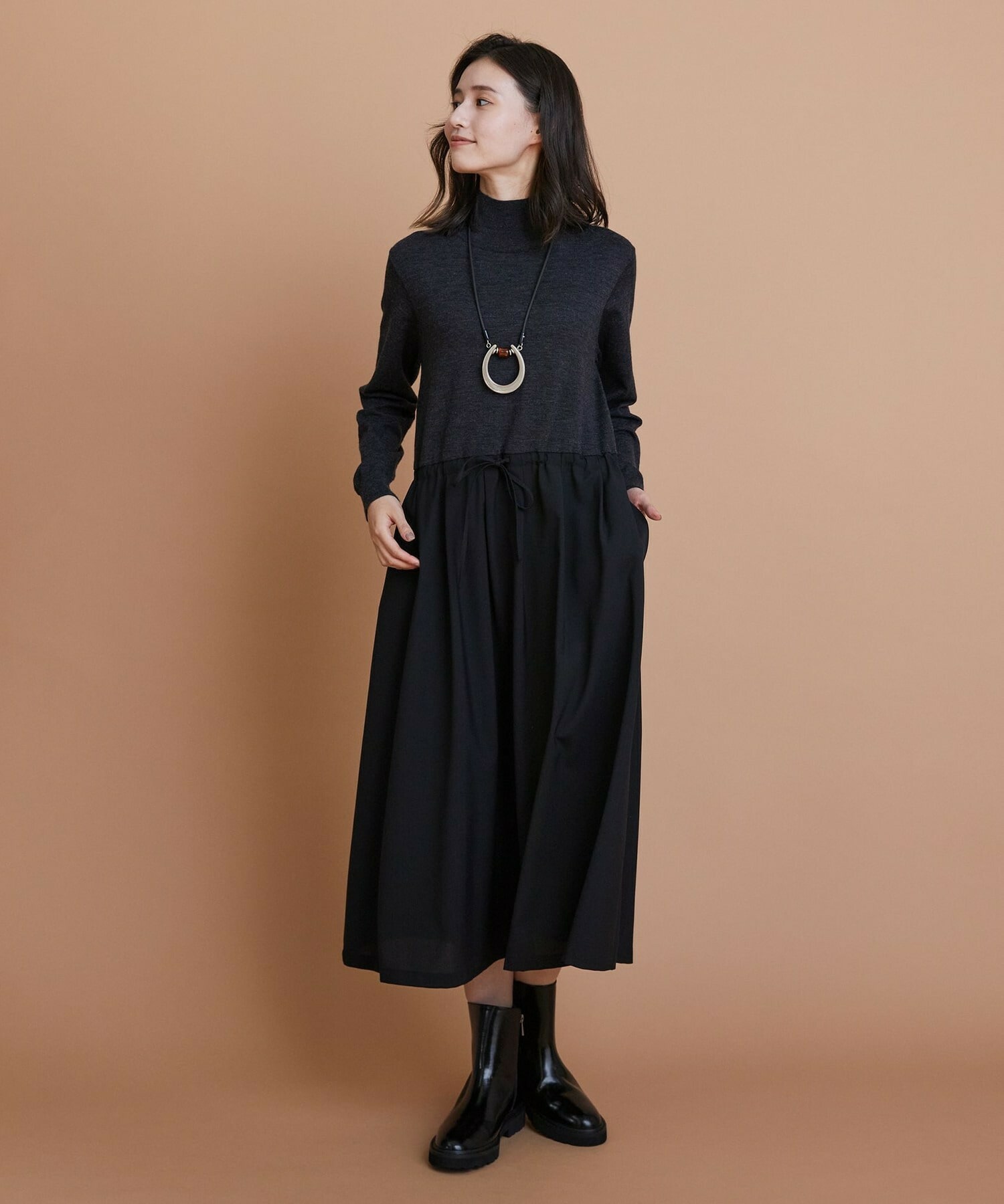 【L'EQUIPE】Mabel   アクリルオーバルペンダント 詳細画像 ベージュ系その他 3