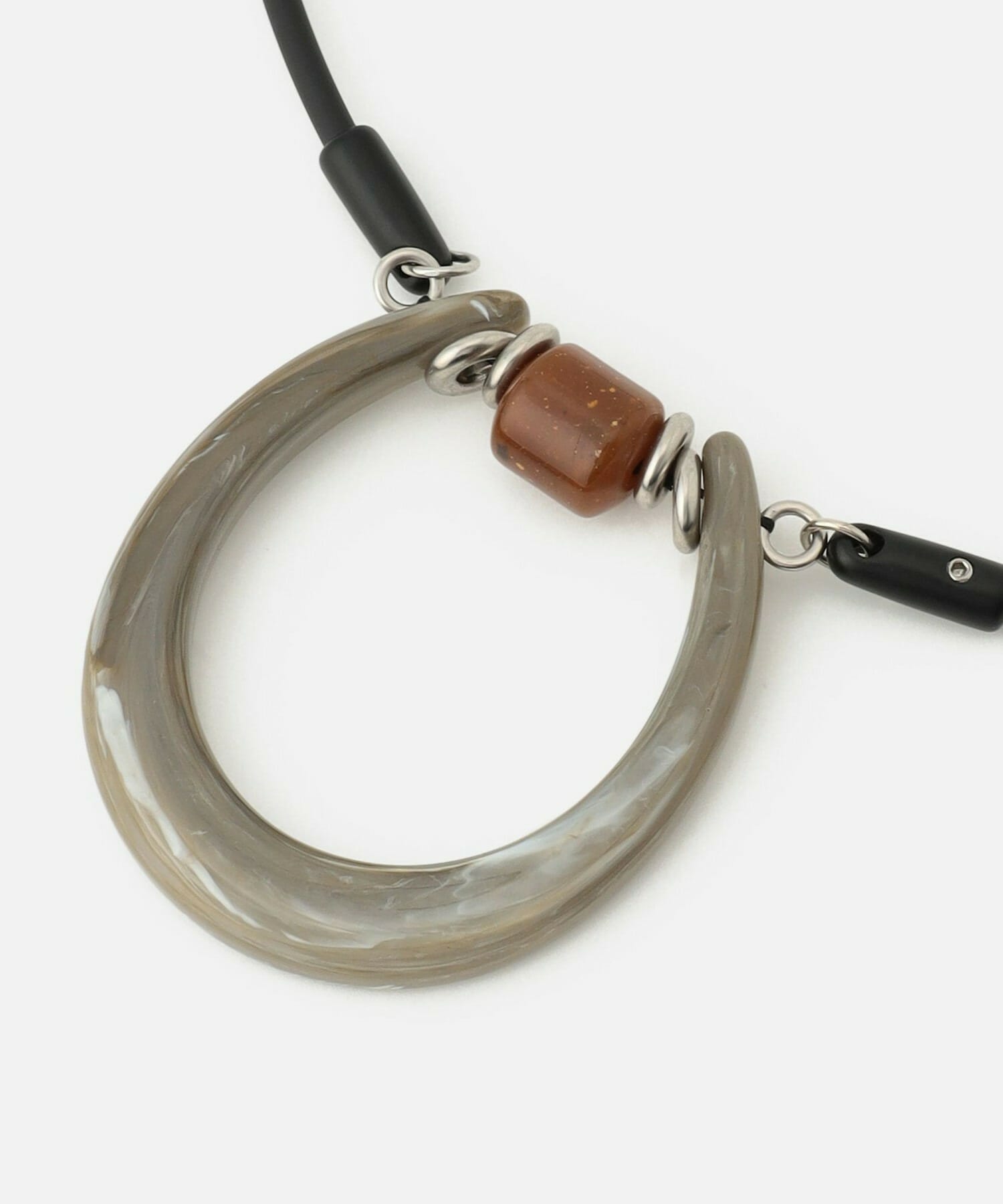 【L'EQUIPE】Mabel   アクリルオーバルペンダント 詳細画像 ベージュ系その他 4