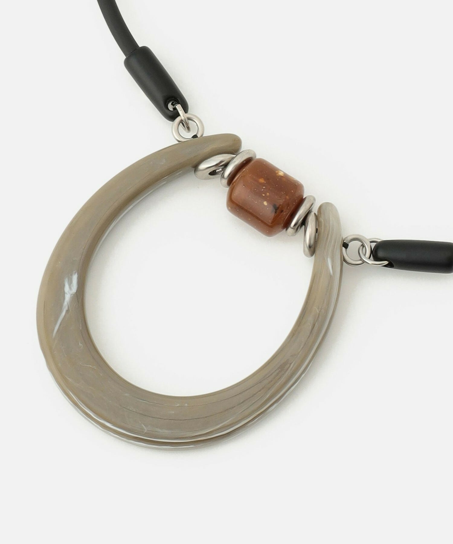 【L'EQUIPE】Mabel   アクリルオーバルペンダント 詳細画像 ベージュ系その他 5