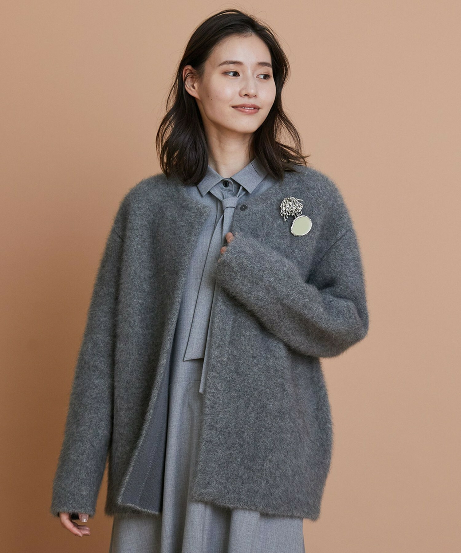 【L'EQUIPE】ビジューシャワーブローチ 詳細画像 シルバー 2