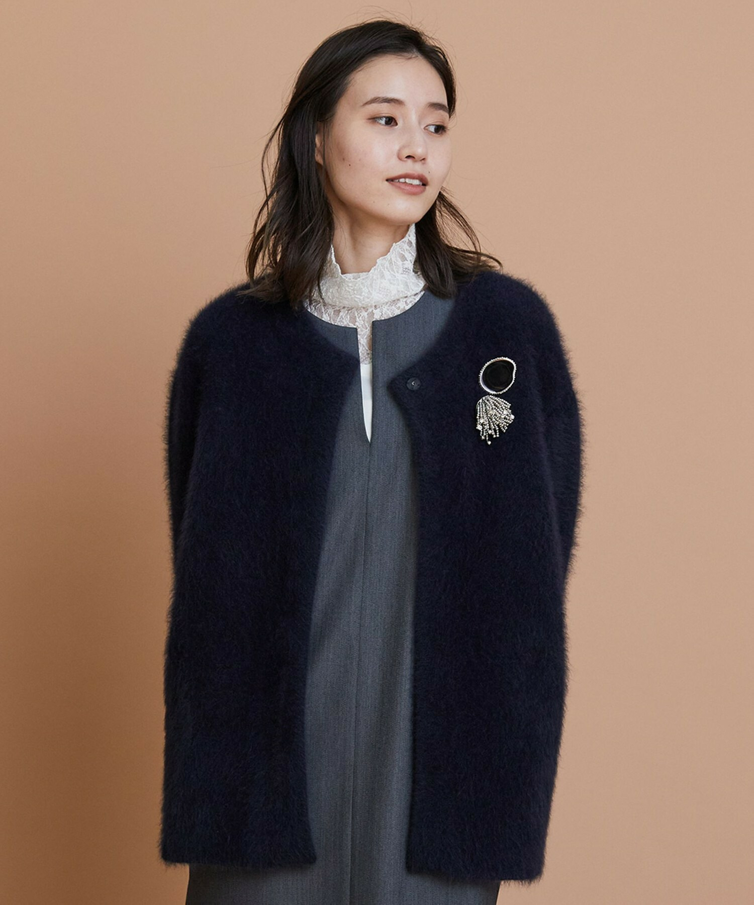 【L'EQUIPE】ビジューシャワーブローチ 詳細画像 シルバー 5