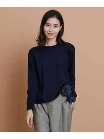 【L'EQUIPE】ラインフラワーコサージュ L 詳細画像 ブルー系その他 2