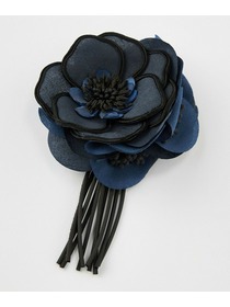 【L'EQUIPE】ラインフラワーコサージュ S 詳細画像 ブルー系その他 5