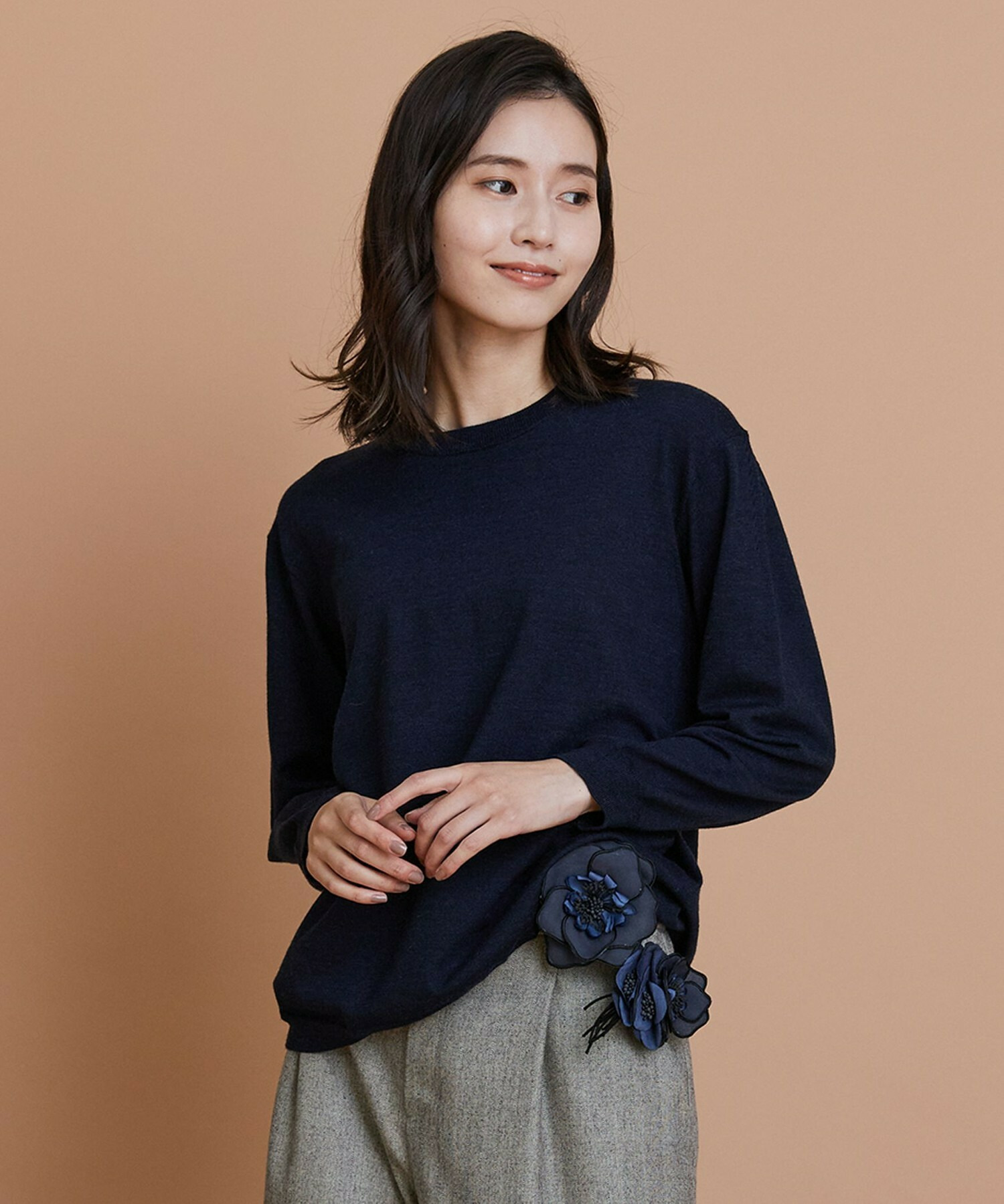 【L'EQUIPE】ラインフラワーコサージュ S 詳細画像 ブルー系その他 1