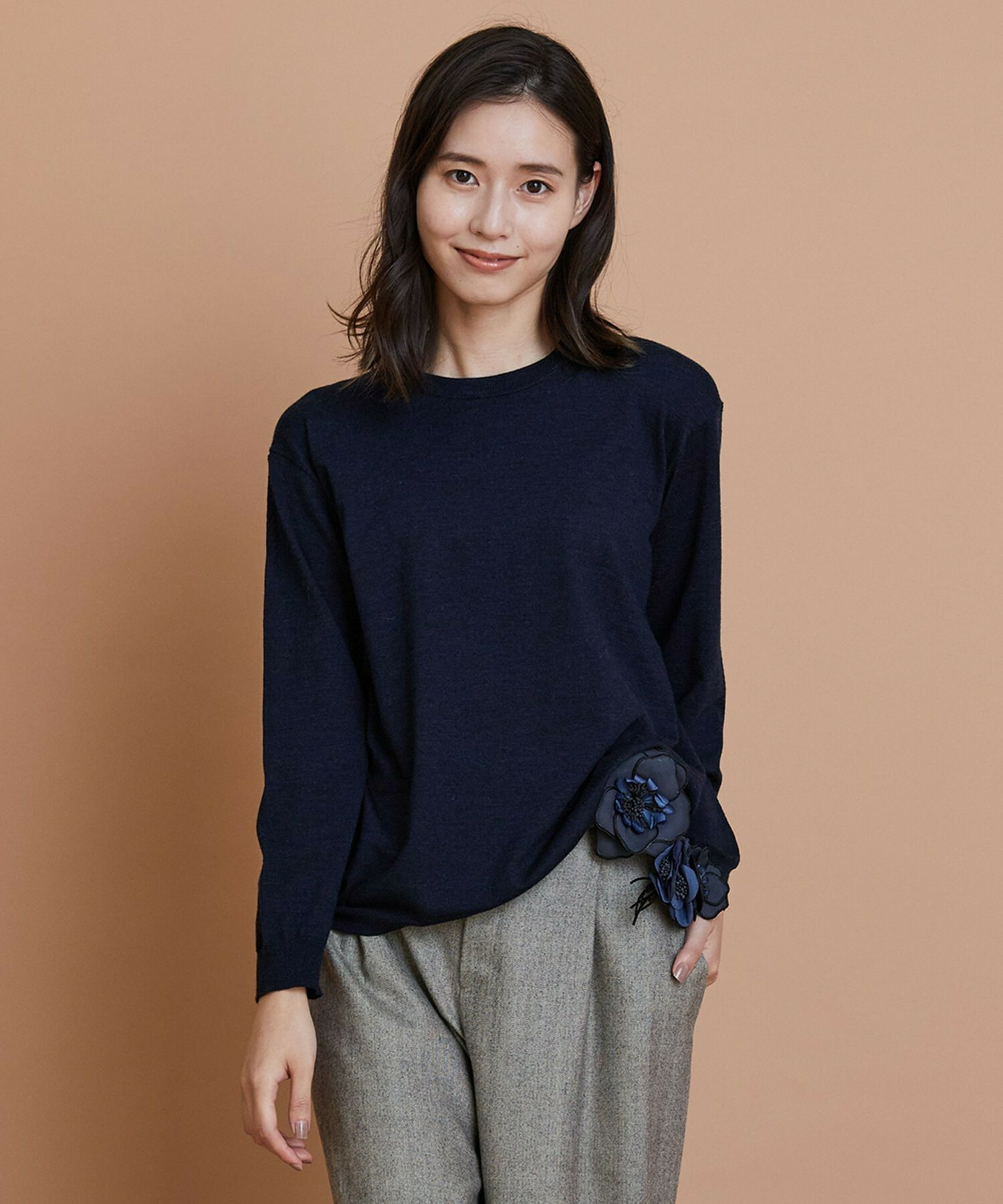 【L'EQUIPE】ラインフラワーコサージュ S 詳細画像 ブルー系その他 2