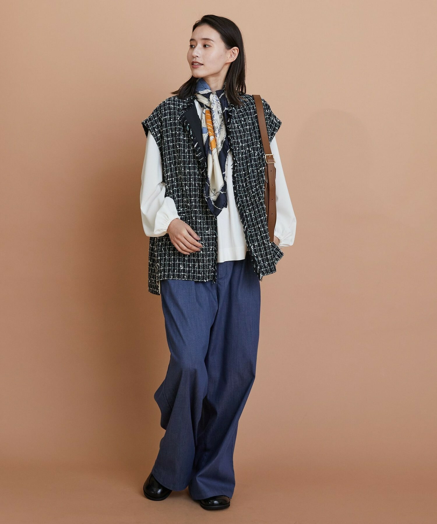 【L'EQUIPE】［eclat 2025年11月号掲載商品］ラウンドショルダーバッグ 詳細画像 ブラック 2