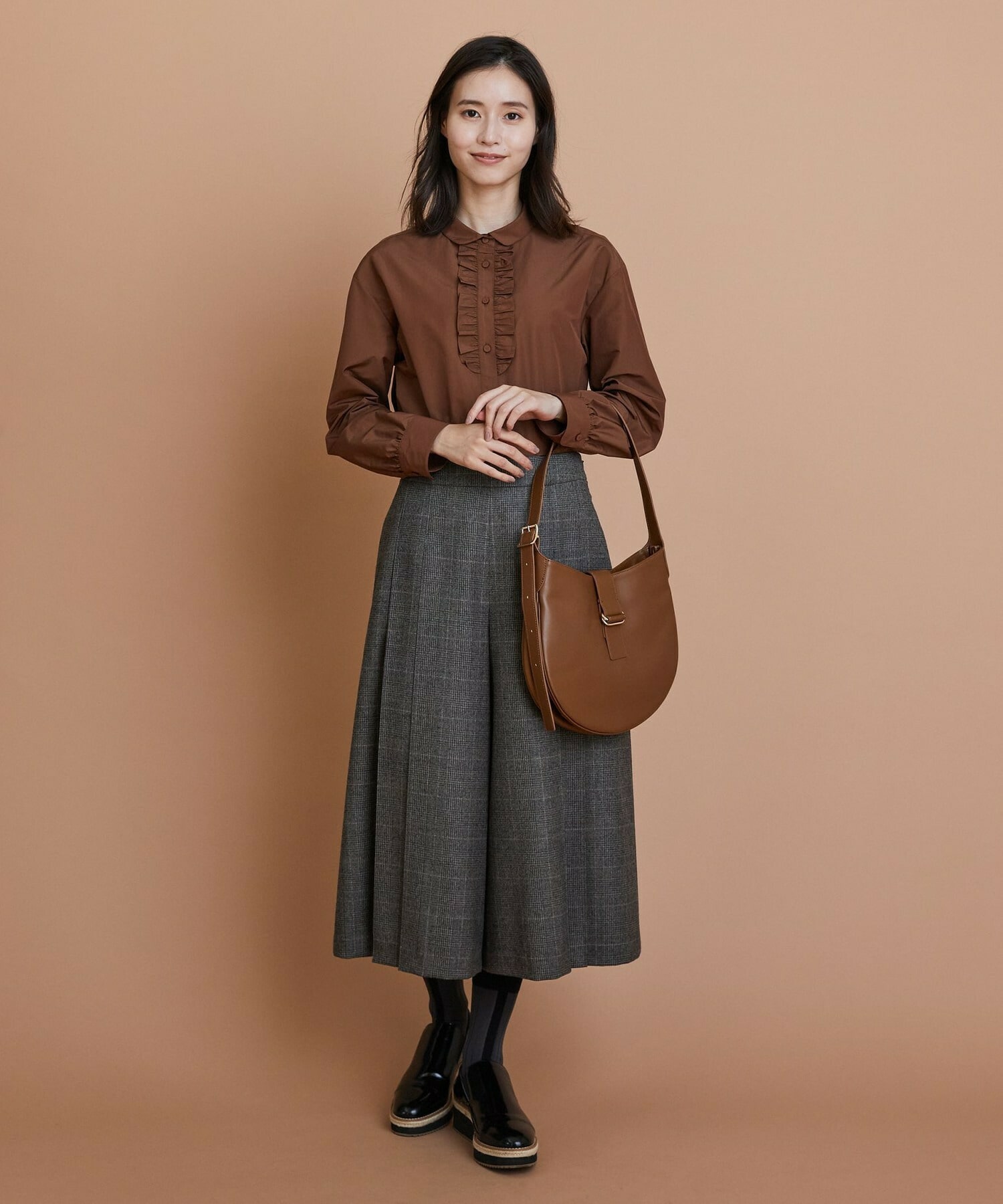 【L'EQUIPE】［eclat 2025年11月号掲載商品］ラウンドショルダーバッグ 詳細画像 ブラック 3