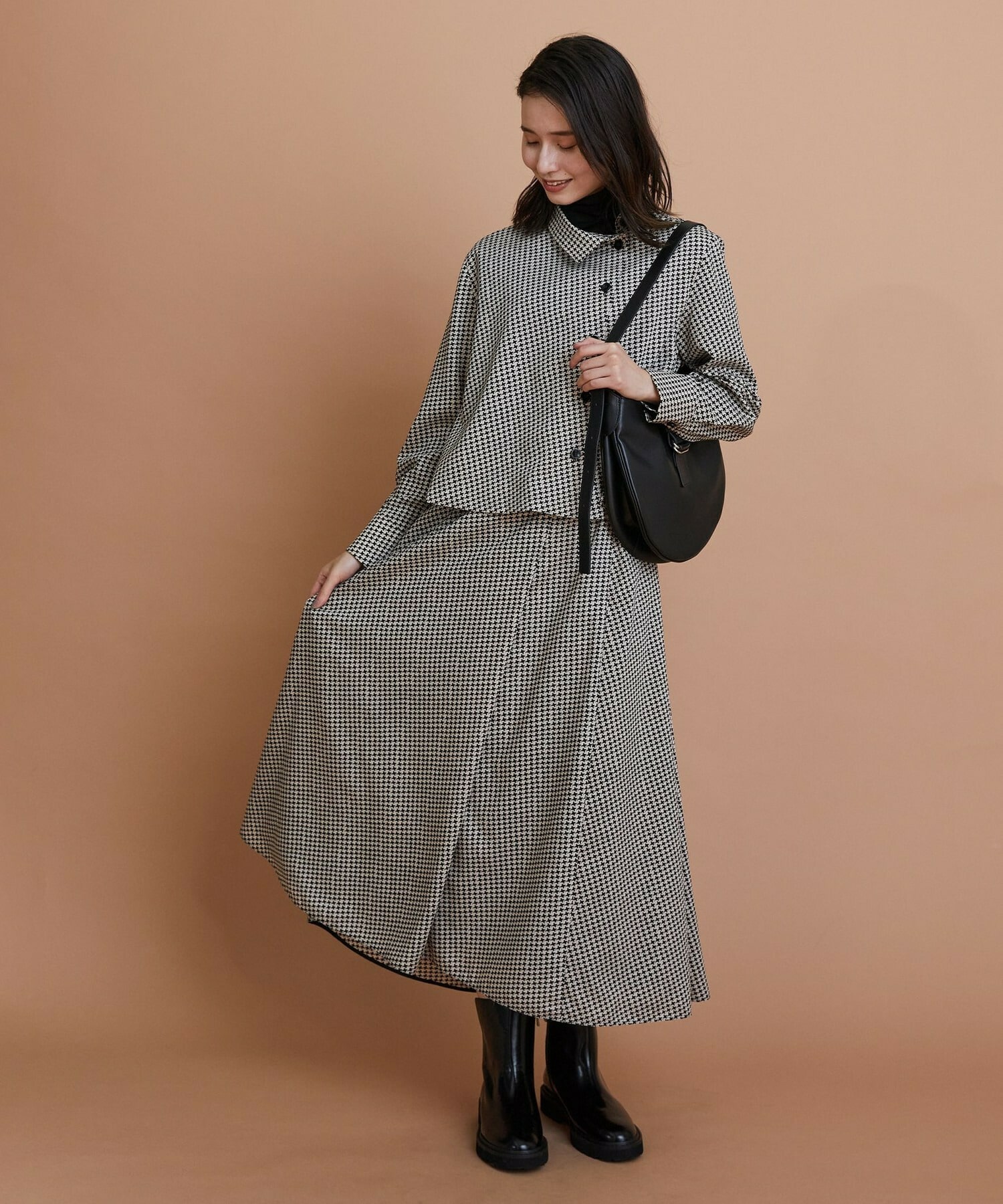 【L'EQUIPE】［eclat 2025年11月号掲載商品］ラウンドショルダーバッグ 詳細画像 ブラック 6