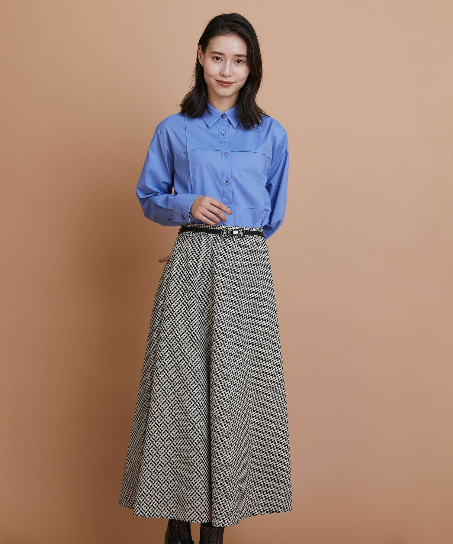 【L'EQUIPE】［eclat 2025年11月号掲載商品］メタルアクセントベルト 詳細画像 ブラック 1