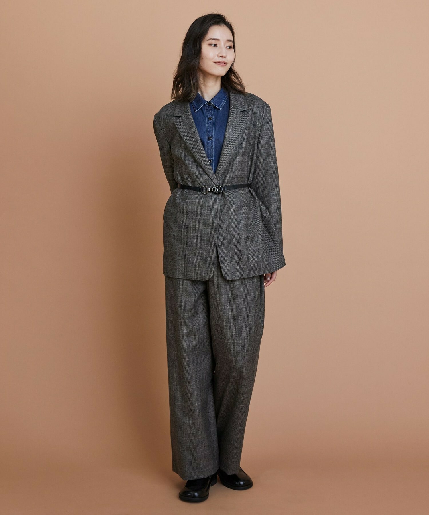 【L'EQUIPE】［eclat 2025年11月号掲載商品］メタルアクセントベルト 詳細画像 ブラック 10