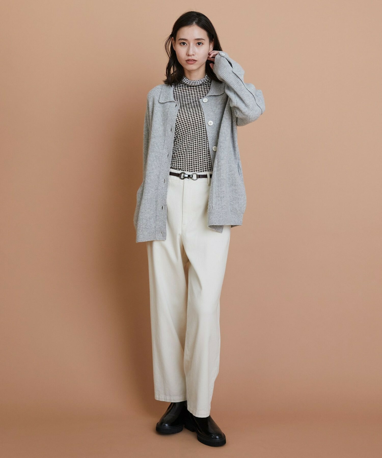 【L'EQUIPE】［eclat 2025年11月号掲載商品］メタルアクセントベルト 詳細画像 ブラック 14