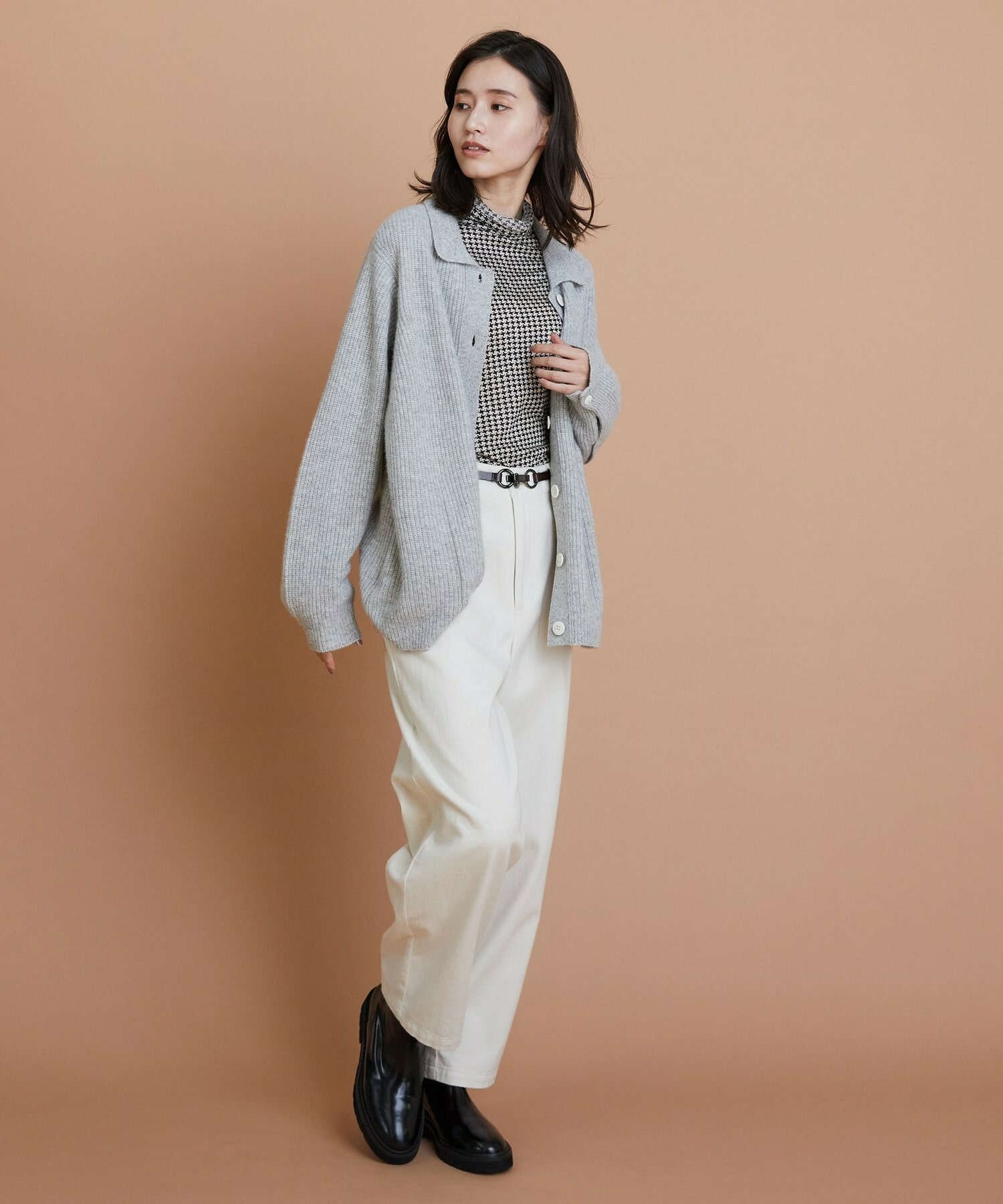 【L'EQUIPE】［eclat 2025年11月号掲載商品］メタルアクセントベルト 詳細画像 ブラック 15