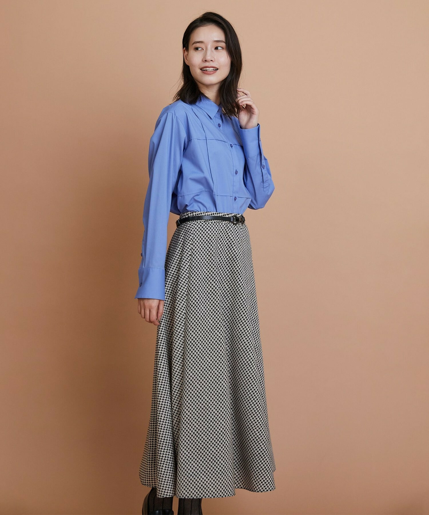 【L'EQUIPE】［eclat 2025年11月号掲載商品］メタルアクセントベルト 詳細画像 ブラック 2