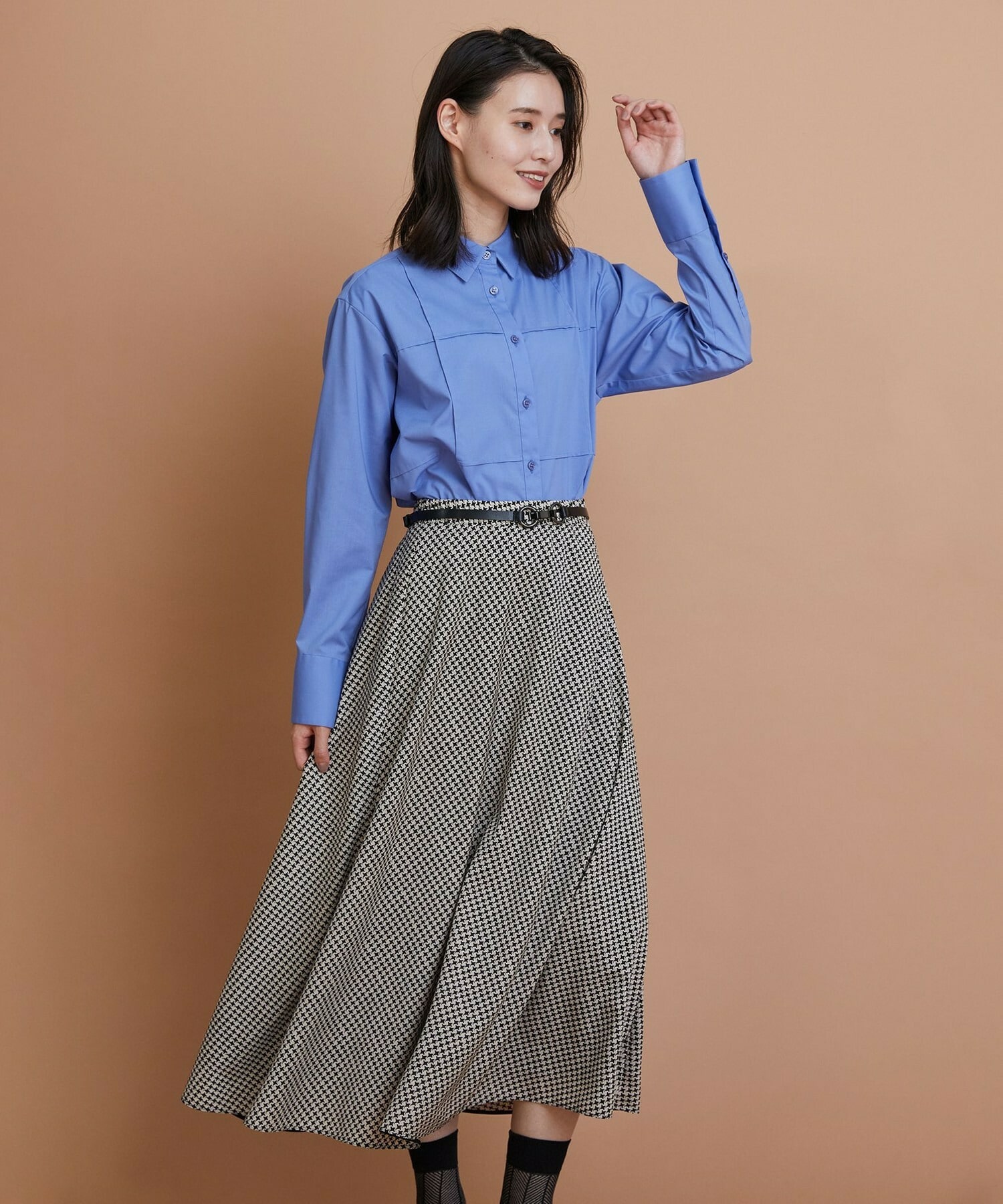 【L'EQUIPE】［eclat 2025年11月号掲載商品］メタルアクセントベルト 詳細画像 ブラック 4