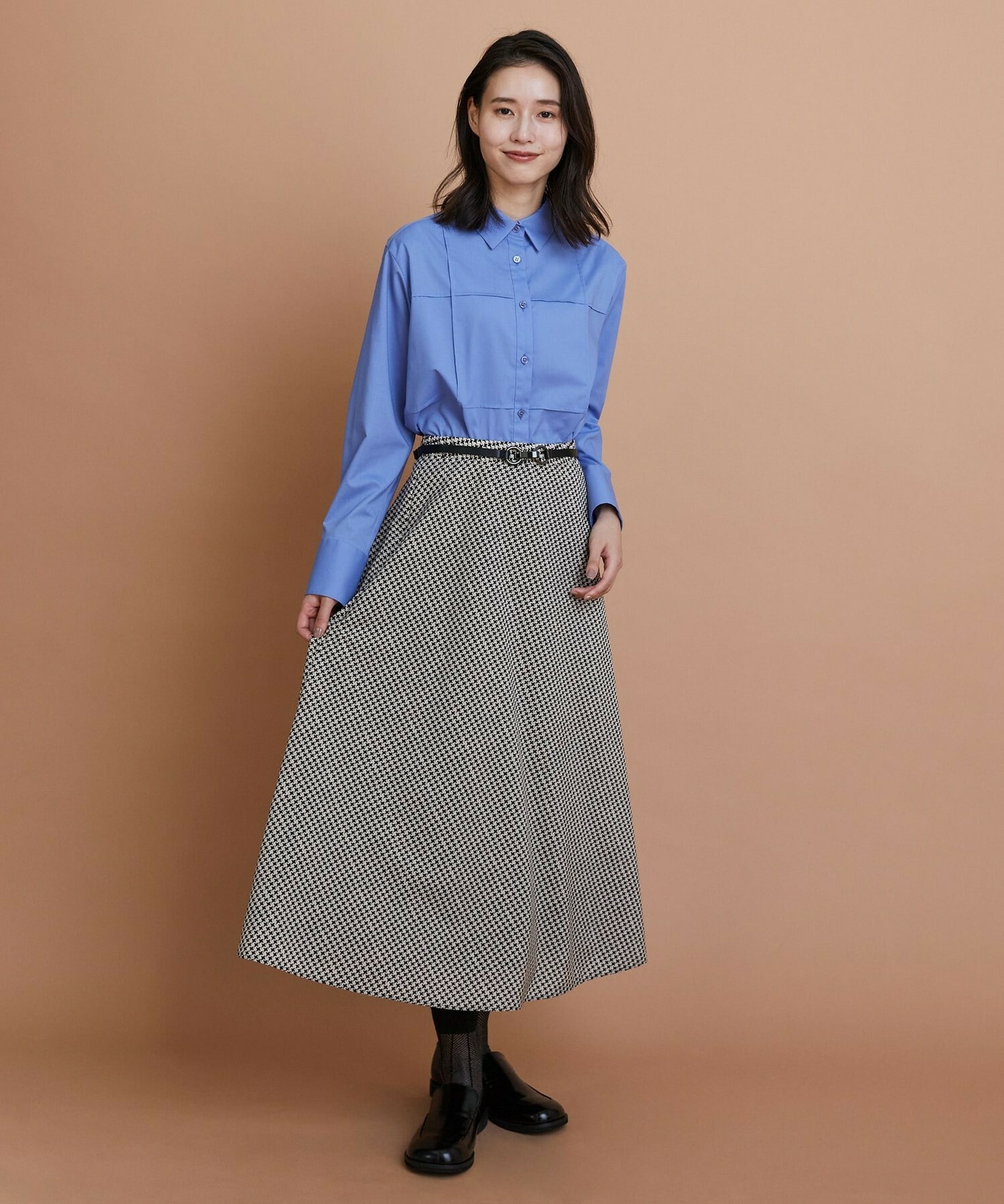 【L'EQUIPE】［eclat 2025年11月号掲載商品］メタルアクセントベルト 詳細画像 ブラック 5