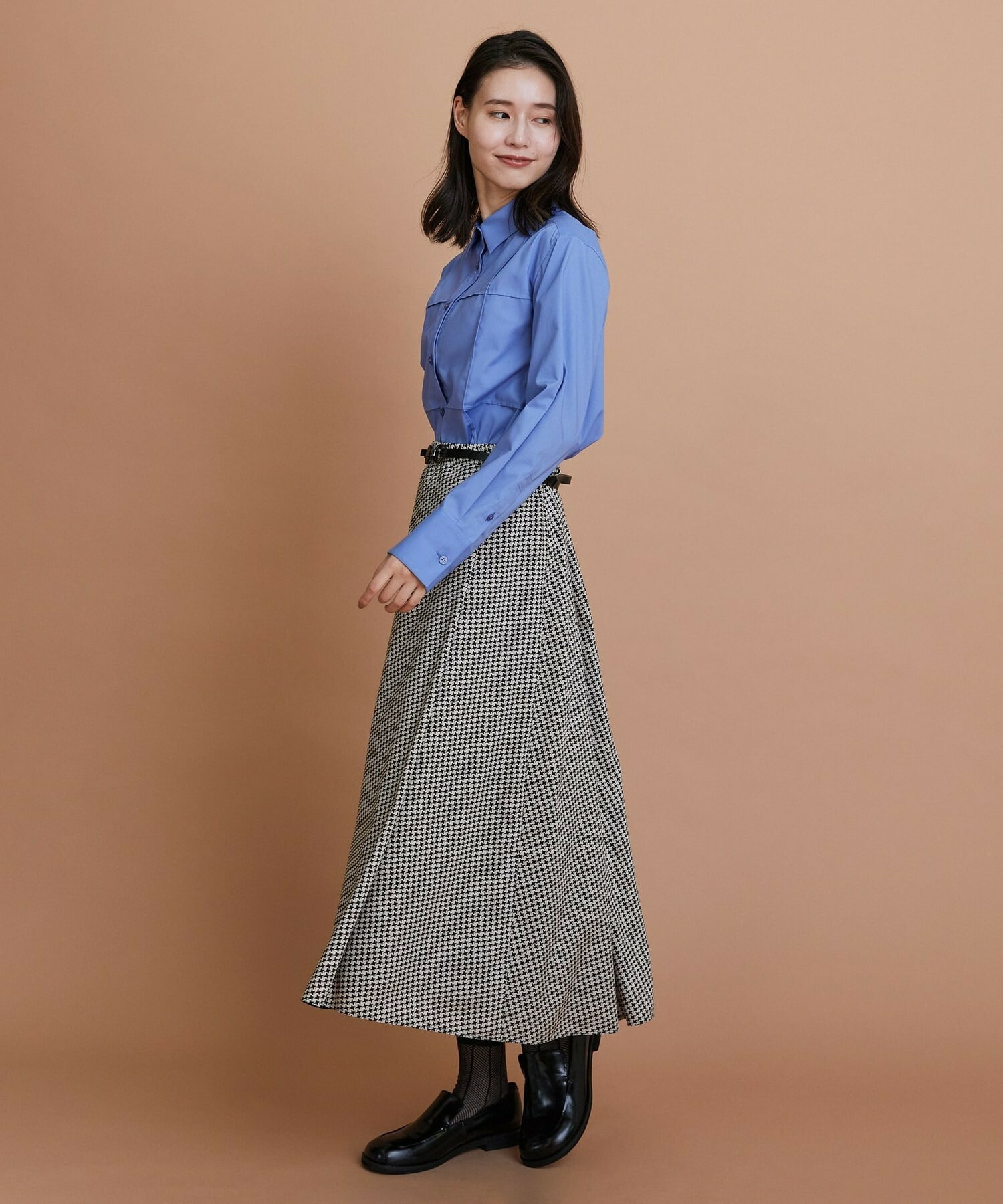 【L'EQUIPE】［eclat 2025年11月号掲載商品］メタルアクセントベルト 詳細画像 ブラック 7