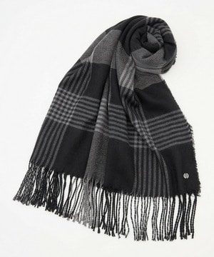 【L'EQUIPE】ラメ入りチェックストール 詳細画像 グレー 1