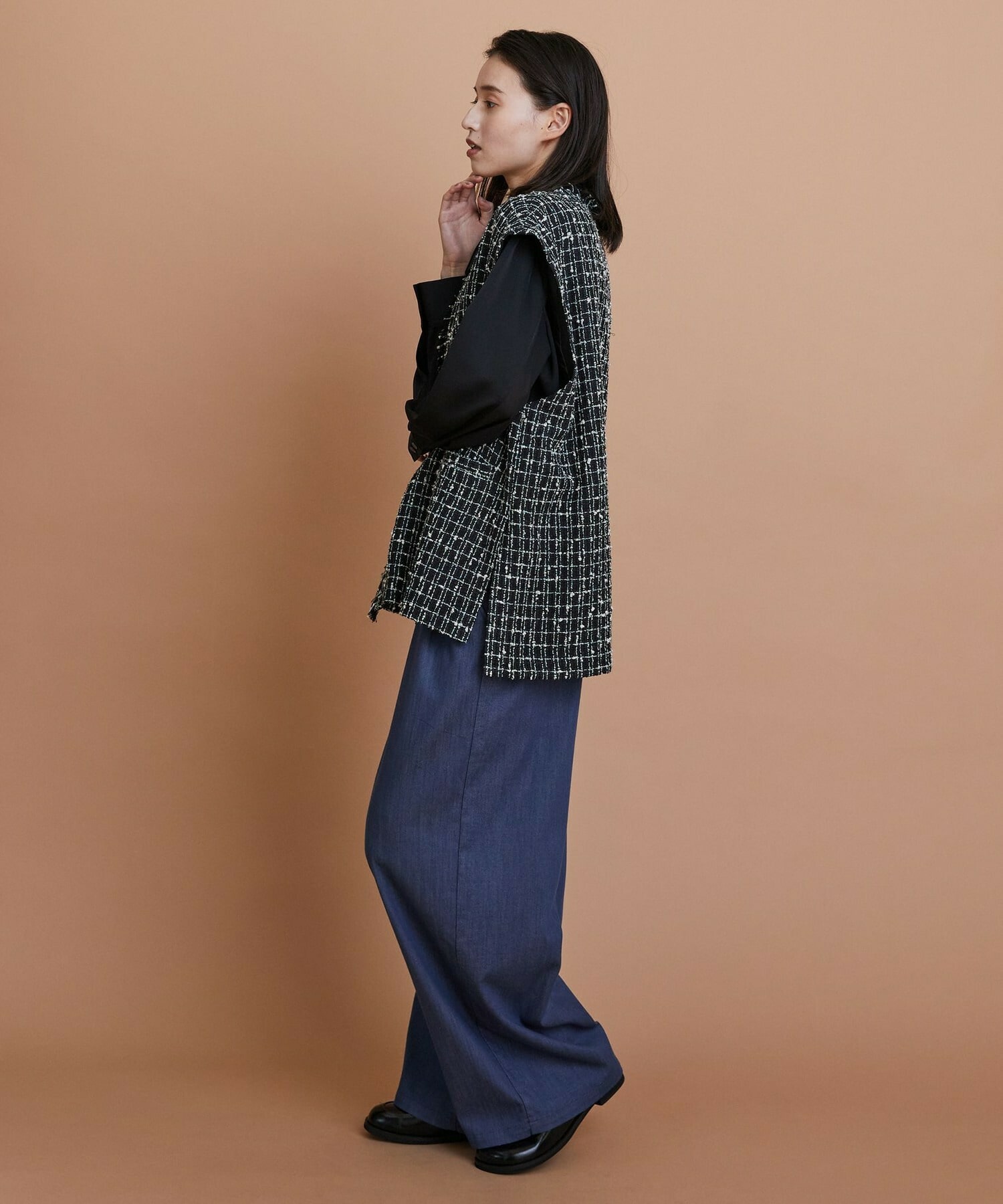 【L'EQUIPE】コバ出しローファー 詳細画像 ブラック系その他 11