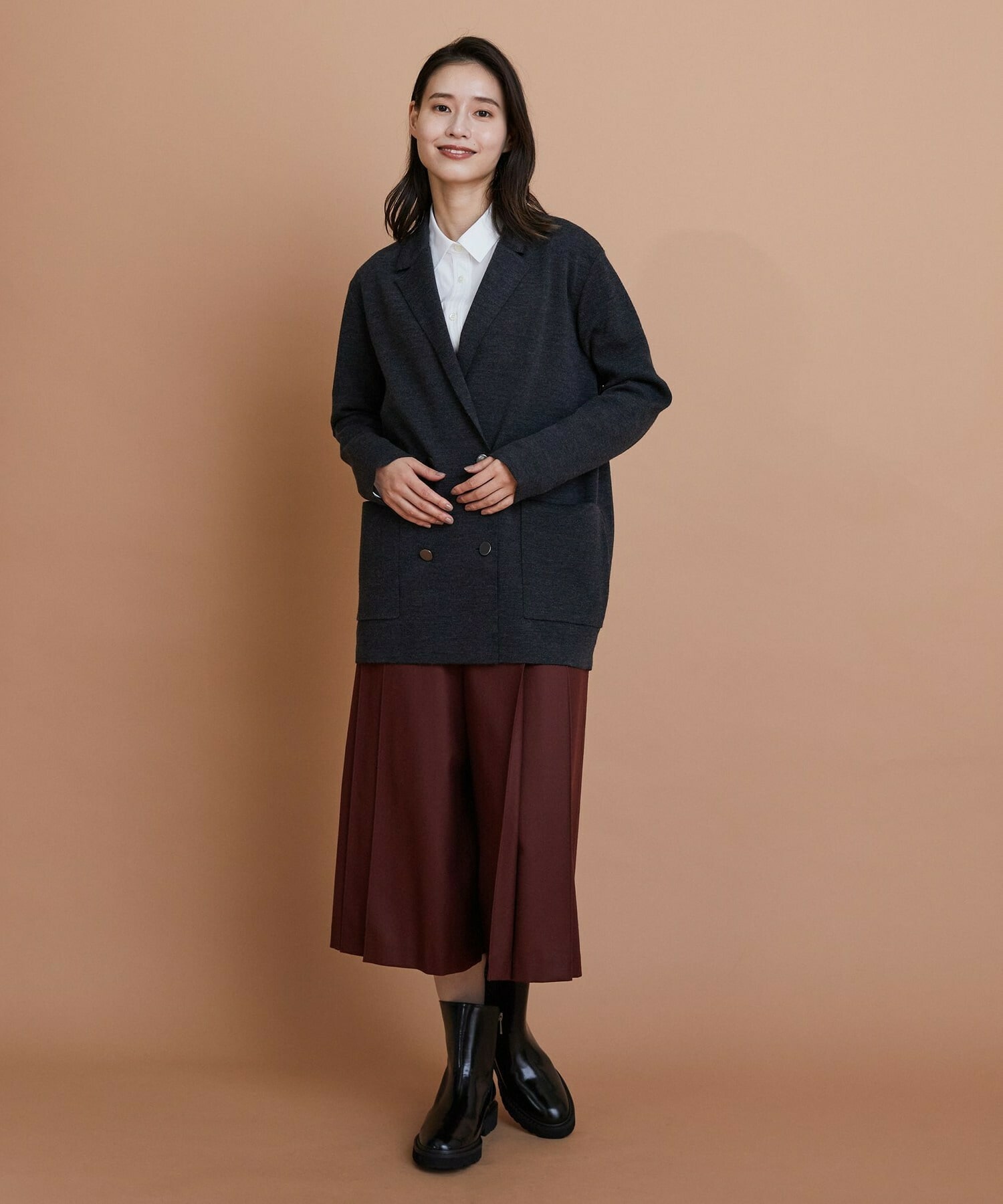 【L'EQUIPE】［eclat 2025年11月号掲載商品］ビットショートブーツ 詳細画像 ブラック系その他 1