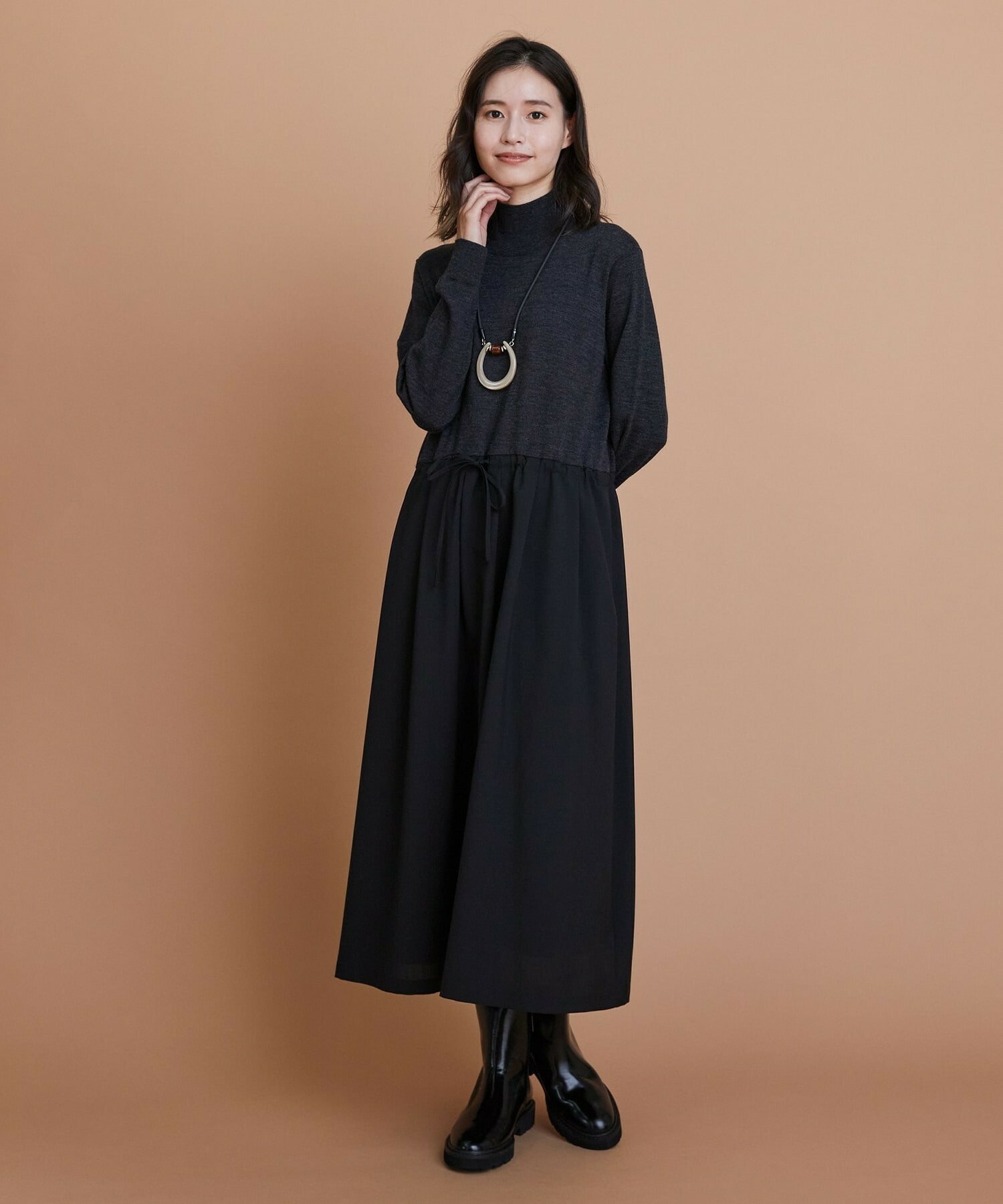 【L'EQUIPE】［eclat 2025年11月号掲載商品］ビットショートブーツ 詳細画像 ブラック系その他 10