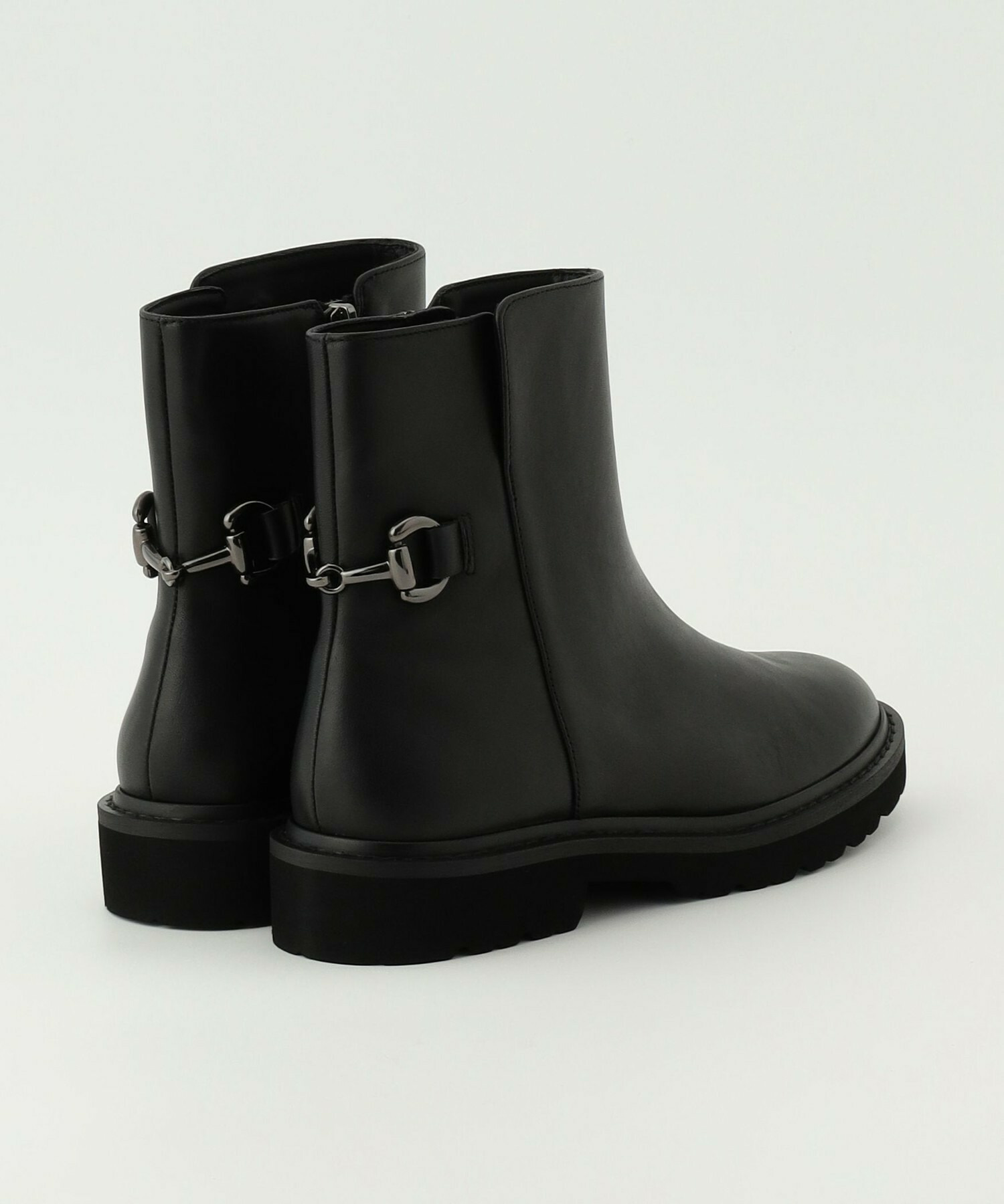 【L'EQUIPE】［eclat 2025年11月号掲載商品］ビットショートブーツ 詳細画像 ブラック系その他 30