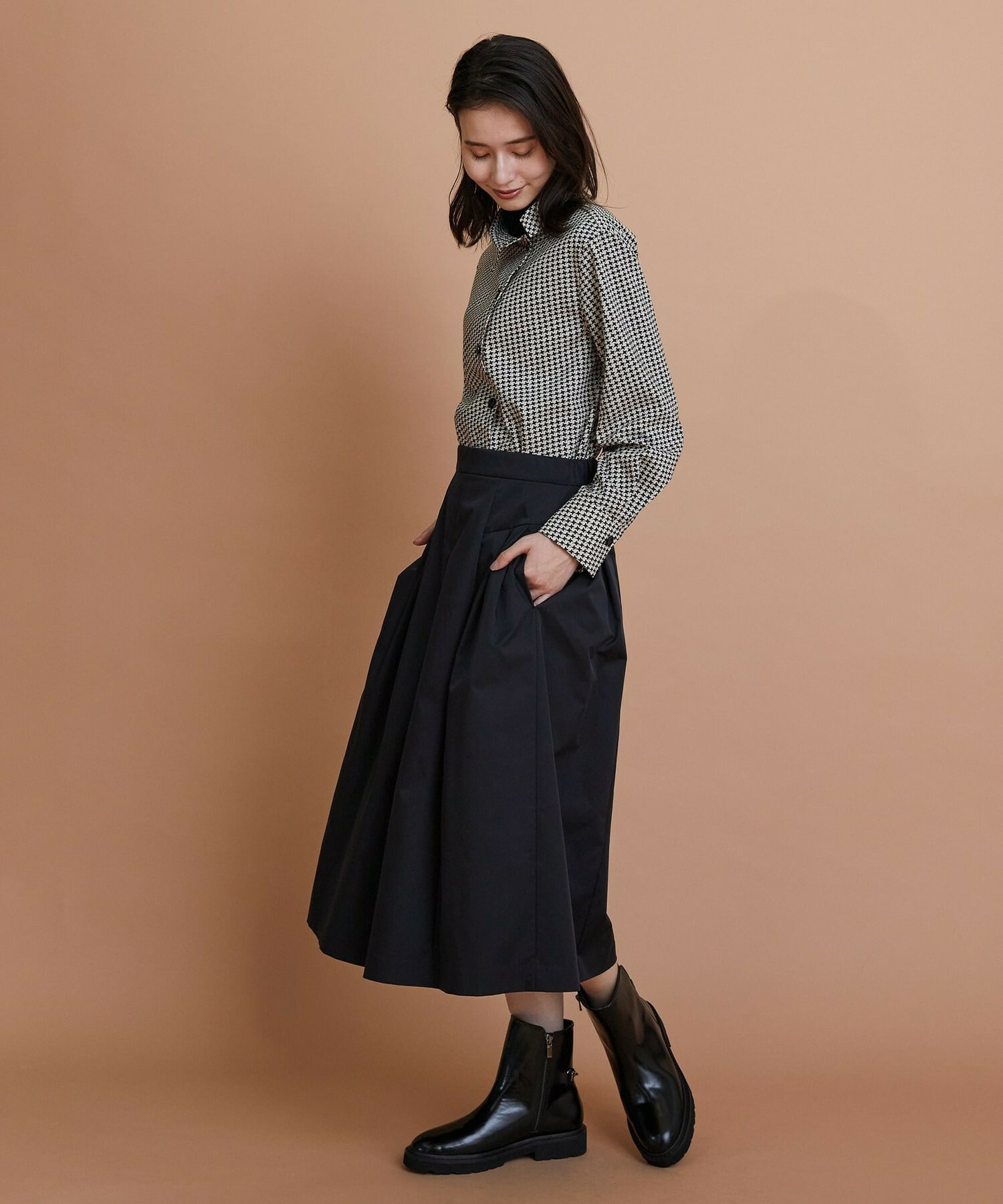 【L'EQUIPE】［eclat 2025年11月号掲載商品］ビットショートブーツ 詳細画像 ブラック系その他 8