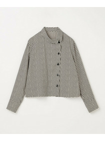 【L'EQUIPE】ハウンドトゥースプリントシャツ 詳細画像 ブラック系その他 13