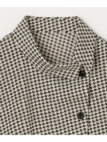 【L'EQUIPE】ハウンドトゥースプリントシャツ 詳細画像 ブラック系その他 15