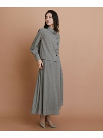 【L'EQUIPE】ハウンドトゥースプリントシャツ 詳細画像 ブラック系その他 2