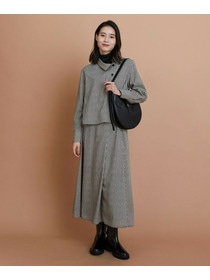 【L'EQUIPE】ハウンドトゥースプリントシャツ 詳細画像 ブラック系その他 5