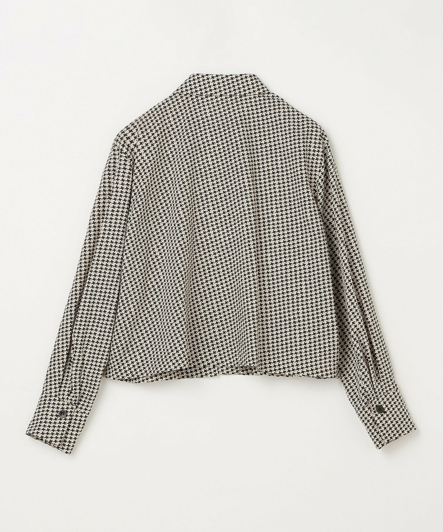 【L'EQUIPE】ハウンドトゥースプリントシャツ 詳細画像 ブラック系その他 14