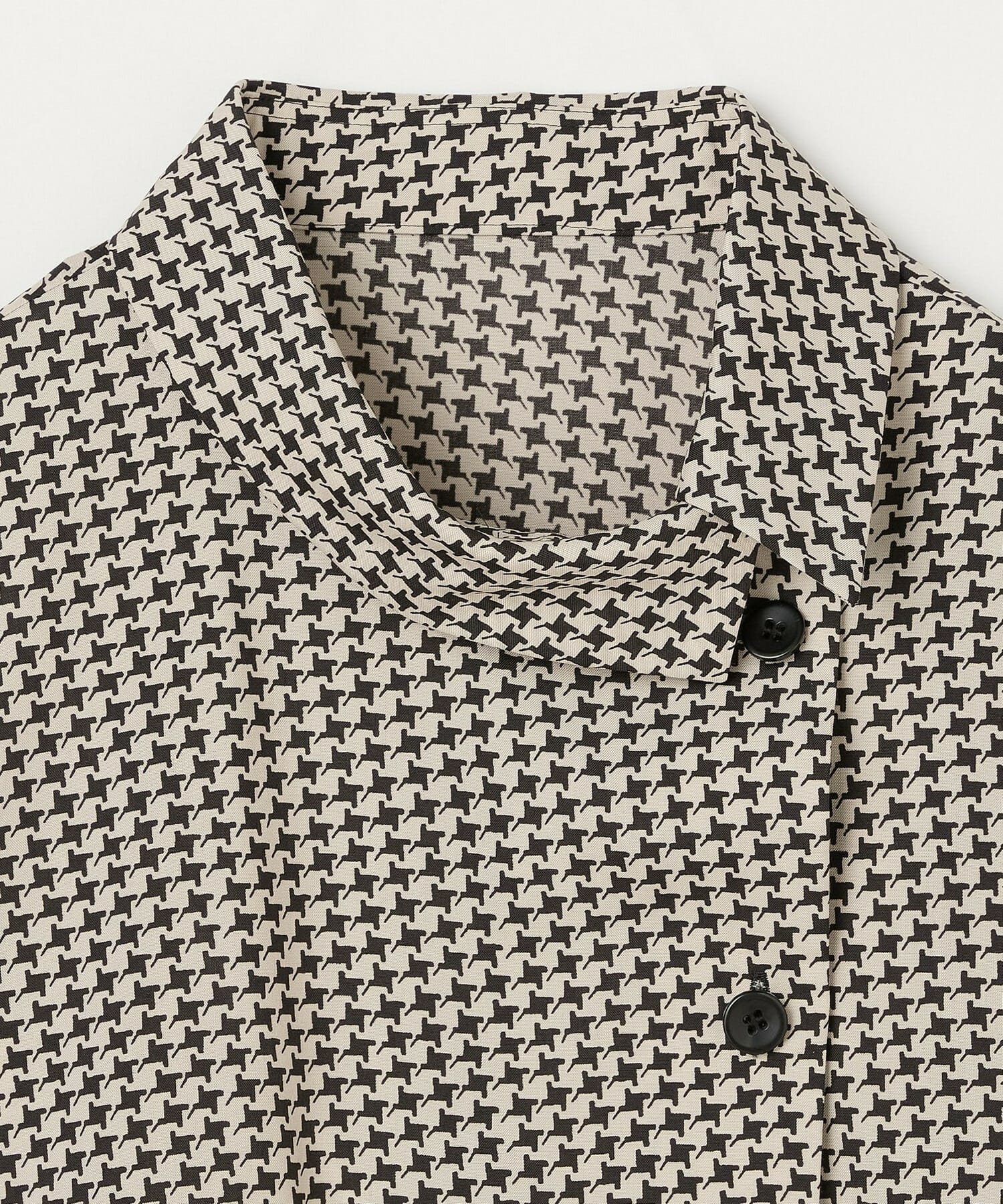 【L'EQUIPE】ハウンドトゥースプリントシャツ 詳細画像 ブラック系その他 15