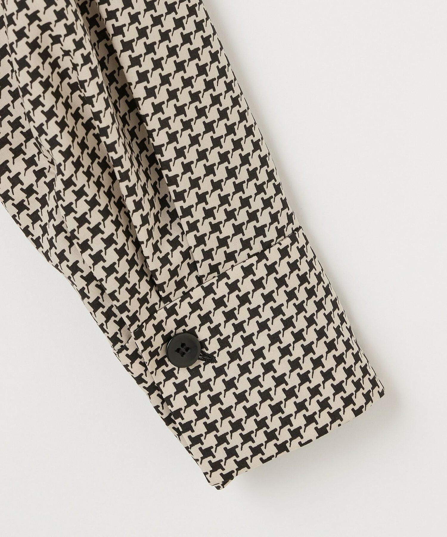 【L'EQUIPE】ハウンドトゥースプリントシャツ 詳細画像 ブラック系その他 16