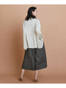 【L'EQUIPE】クレープサテン＆シフォンブラウス 詳細画像 ブラック 12