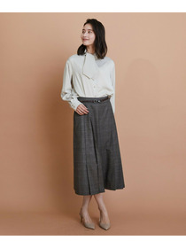 【L'EQUIPE】クレープサテン＆シフォンブラウス 詳細画像 ブラック 14