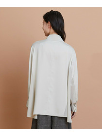 【L'EQUIPE】クレープサテン＆シフォンブラウス 詳細画像 ブラック 18