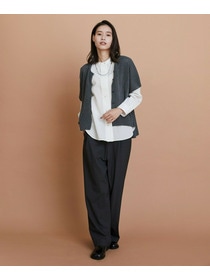 【L'EQUIPE】トリアセコットンタイプライターノーカラーシャツ 詳細画像 オフホワイト 10