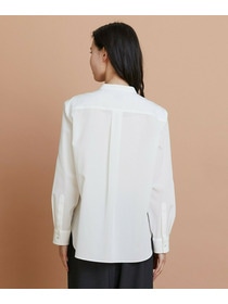 【L'EQUIPE】トリアセコットンタイプライターノーカラーシャツ 詳細画像 オフホワイト 17