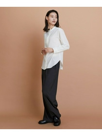 【L'EQUIPE】トリアセコットンタイプライターノーカラーシャツ 詳細画像 オフホワイト 3