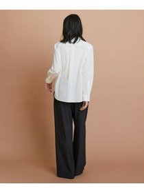 【L'EQUIPE】トリアセコットンタイプライターノーカラーシャツ 詳細画像 オフホワイト 5